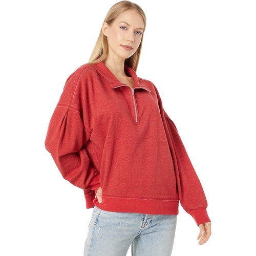  Dylan by True Grit Shay Double Fleece Drop Shoulder Zip-Up Sweatshirt