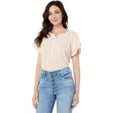 Dylan by True Grit Charlie Cotton Linen Ruffle Sleeve Blouse