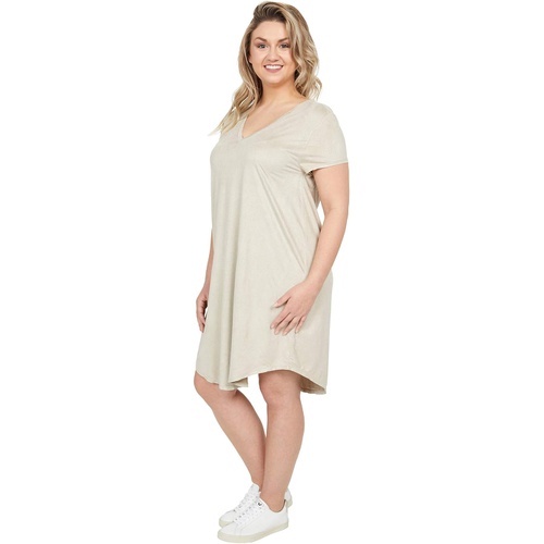  Dylan by True Grit Soft Suede Knits Short Sleeve Babydoll Dress