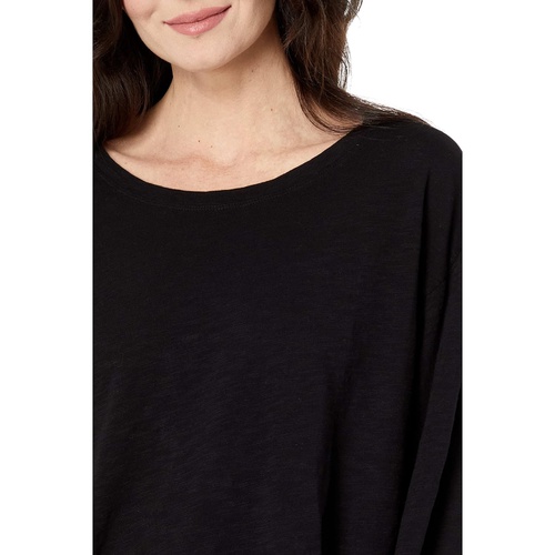  Dylan by True Grit Soft Slub Cotton Ellie Puff Sleeve Popover Tee