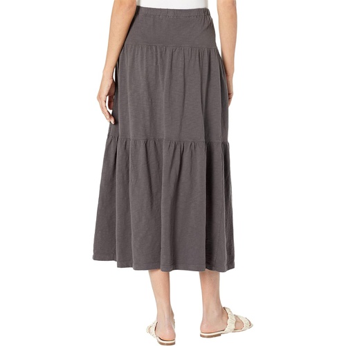  Dylan by True Grit 100% Cotton Tiered Maxi Skirt