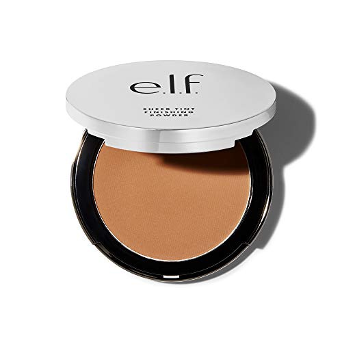  E.l.f. e.l.f, Beautifully Bare Sheer Tint Finishing Powder, Mattifying, Silky, Light Coverage, Long Lasting, Controls Shine, Creates a Flawless Face, Light/Medium, All-Day Wear, 0.33 Oz