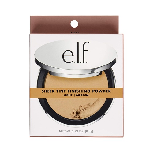  E.l.f. e.l.f, Beautifully Bare Sheer Tint Finishing Powder, Mattifying, Silky, Light Coverage, Long Lasting, Controls Shine, Creates a Flawless Face, Light/Medium, All-Day Wear, 0.33 Oz