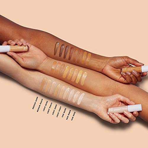  E.l.f. e.l.f, Hydrating Camo Concealer, Lightweight, Full Coverage, Long Lasting, Conceals, Corrects, Covers, Hydrates, Highlights, Medium Peach, Satin Finish, 25 Shades, All-Day Wear, 0.