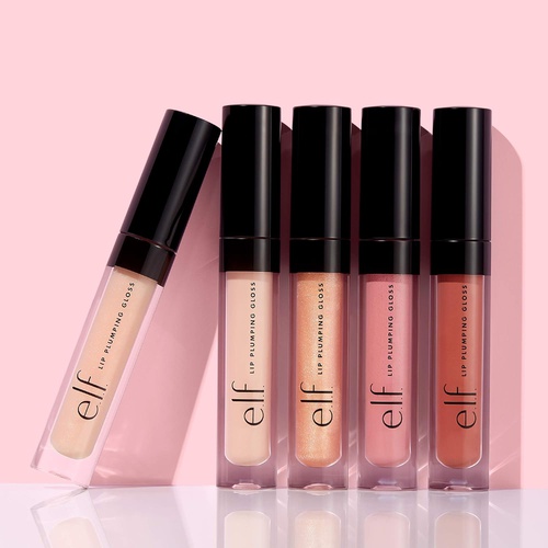  e.l.f., Lip Plumping Gloss, Hydrating, Nourishing, Invigorating, High-Shine, Plumps, Volumizes, Cools, Soothes, Mocha Twist, Shimmer, 0.09 Oz