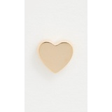 EF Collection 14k Single Baby Gold Heart Stud Earring