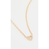 EF Collection 14k Baby Diamond Open Heart Necklace