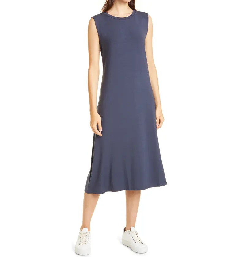 Eileen Fisher Sleeveless Jersey Shift Dress_OCEAN