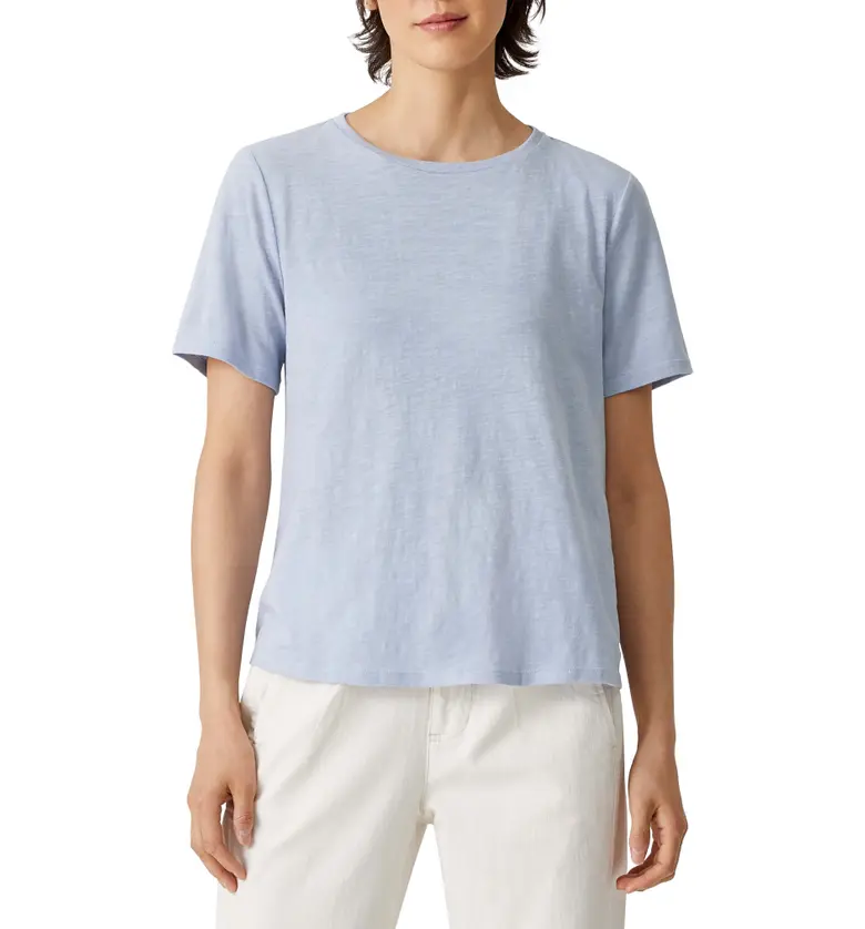 Eileen Fisher Crewneck Boxy Organic Cotton T-Shirt_DELPHINE