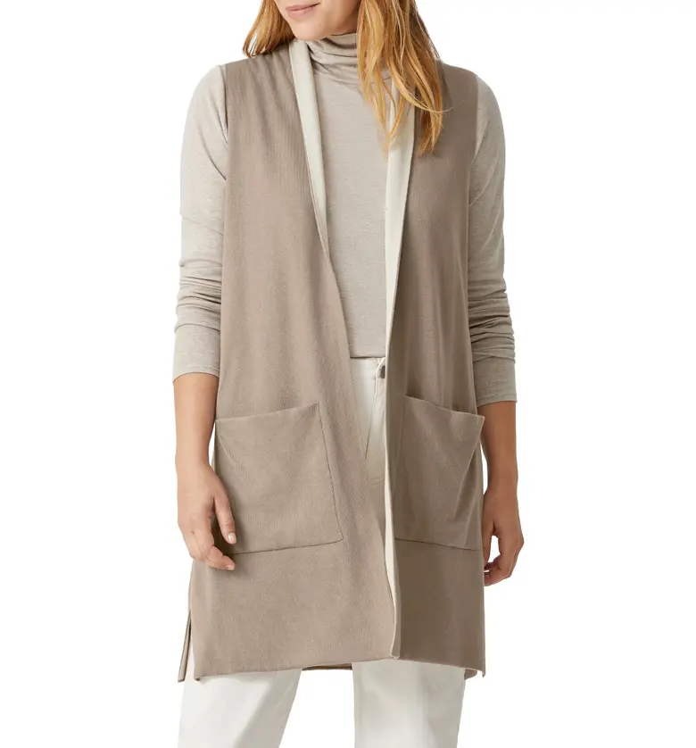 Eileen Fisher Organic Cotton Blend Vest_BARLY