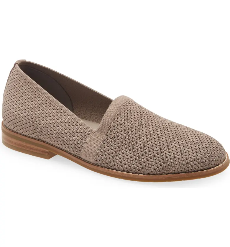 Eileen Fisher Demi Knit Flat_TAUPE STRETCH KNIT