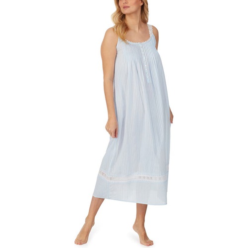  Eileen West Sleeveless Cotton Nightgown_BLUE