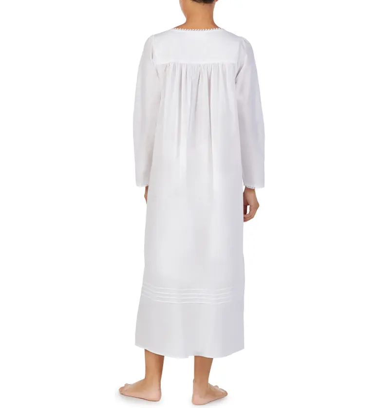  Eileen West Long Sleeve Nightgown_SOLID WHITE