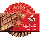 Elite Premium Milk Chocolate Bar With Popping Candies, 3oz (12 Pack) 14% Pop Rocks