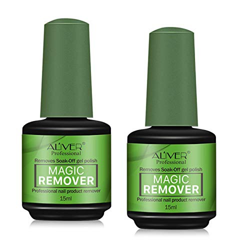  ELM Game 2 pcs Magic Gel Nail Polish Remover, Professional Removes Gel Nail Polish, Removes Soak-Off Gel Polish in 5-8 Minutes Burst Nail Polish Remover