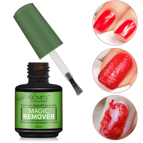  ELM Game 2 pcs Magic Gel Nail Polish Remover, Professional Removes Gel Nail Polish, Removes Soak-Off Gel Polish in 5-8 Minutes Burst Nail Polish Remover