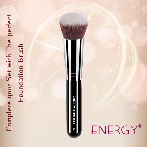  ENERGY F82 Foundation Kabuki Brush For Liquid Cream Concealer Contouring Highlighting Setting flawless Powder Cosmetics Makeup Tools Black
