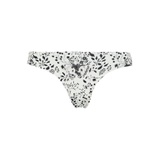 FLEURETTE BLACK AND WHITE (DOTS ON BACK/ FLOWERS ON FRONT) TANGA
