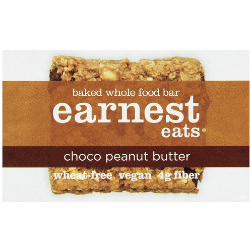  Earnest Eats Chewy Breakfast Bars with Whole Grain Oats and Almond Butter, Superfood, Vegan, 190mg Omega 3, Choco Peanut Butter, 1.9oz Bars, Pack of 12