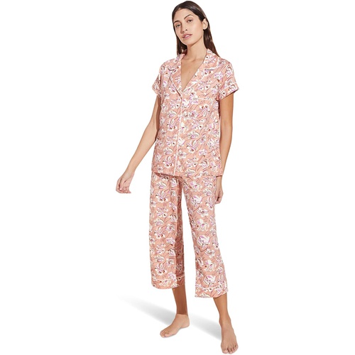  Eberjey Gisele Printed Short Sleeve Crop Pajama