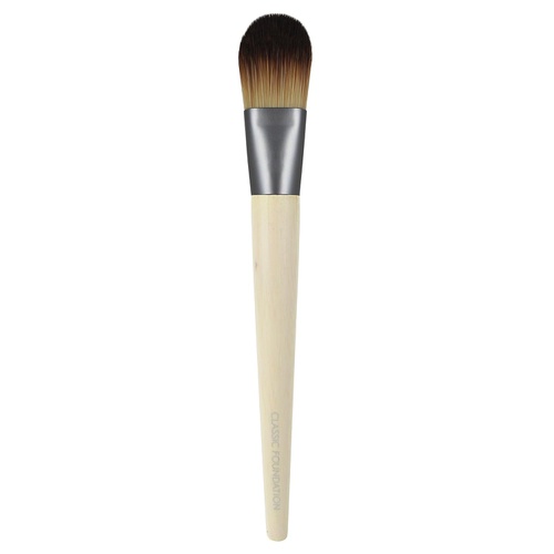  EcoTools Flat Foundation Brush Made with Recycled and Sustainable Materials Cruelty Free Synthetic Taklon Bristles Aluminum Ferrule Recycled Packaging