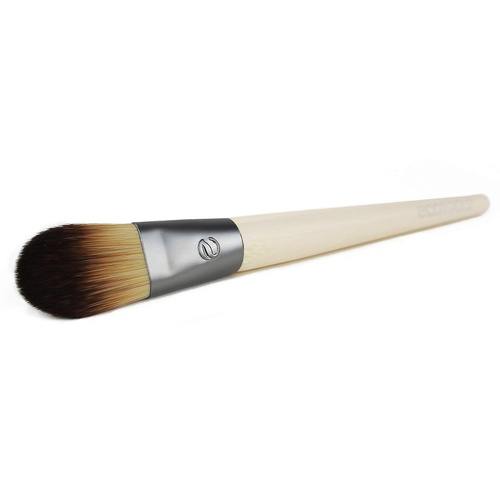  EcoTools Flat Foundation Brush Made with Recycled and Sustainable Materials Cruelty Free Synthetic Taklon Bristles Aluminum Ferrule Recycled Packaging