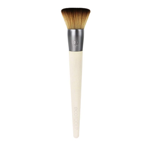  EcoTools Custom Coverage Buffing Brush - Soft Custom Cut Bristles Recycled Aluminum Ferrules; For Use with Cream or Powder Foundation Blush and Bronzer
