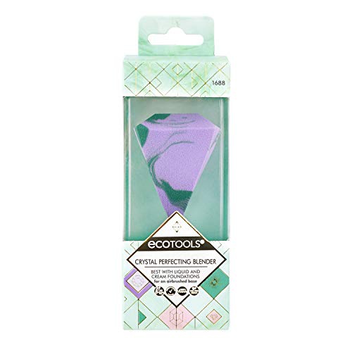  Ecotools Crystal Perfecting Makeup Sponge Blender, Beauty Sponge Ideal for Liquid Foundation