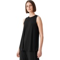 Eileen Fisher Crew Neck Long Shell in Fine Stretch Jersey Knit