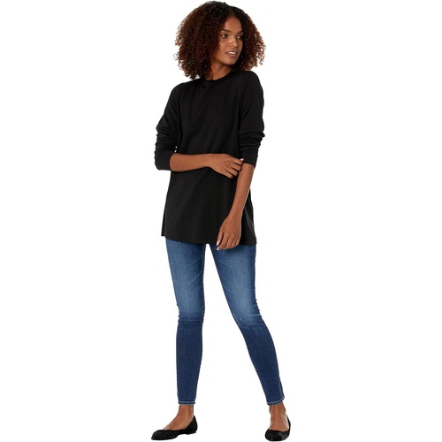  Eileen Fisher Crew Neck Tunic in Fine Stretch Jersey Knit