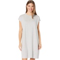 Eileen Fisher Tencel Organic Cotton Fleece Crew Neck Boxy Dress