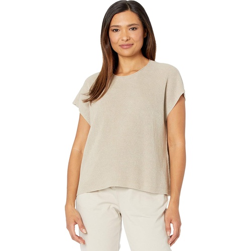  Eileen Fisher Organic Linen Cotton Crew Neck Top