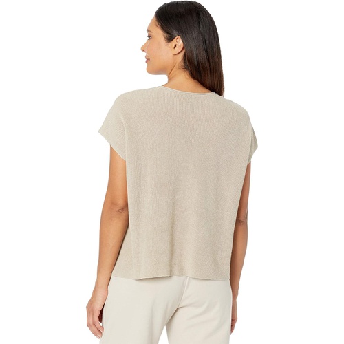  Eileen Fisher Organic Linen Cotton Crew Neck Top