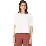 Eileen Fisher Fine Jersey Crew Neck Elbow Sleeve Top