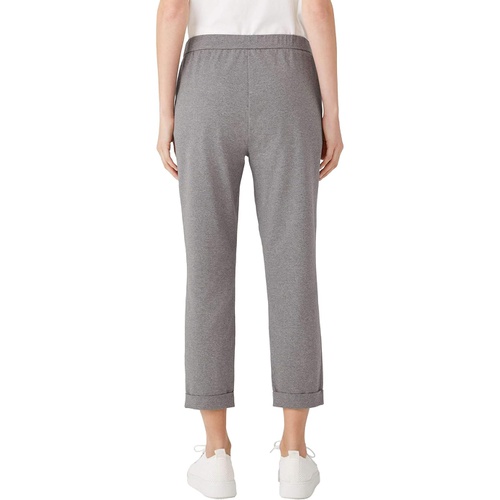  Eileen Fisher Slim Cropped Pants in Heathered Organic Cotton Stretch Jersey