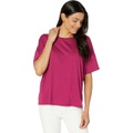 Eileen Fisher Crew Neck Boxy Tee in Fine Jersey