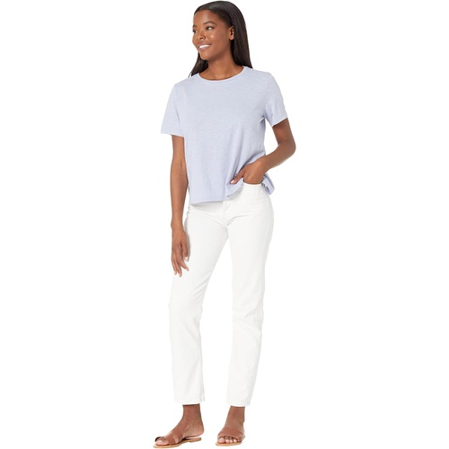  Eileen Fisher Crew Neck Tee in Slubby Organic Cotton Jersey