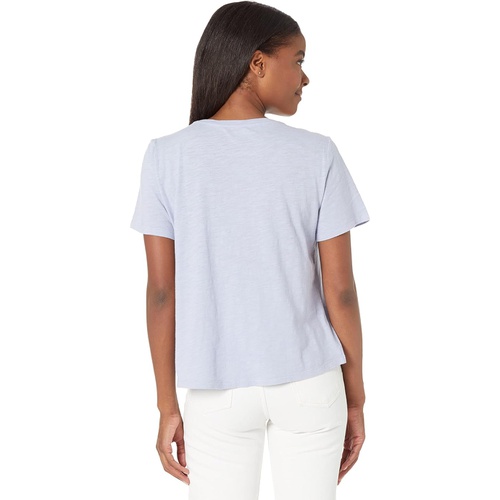  Eileen Fisher Crew Neck Tee in Slubby Organic Cotton Jersey