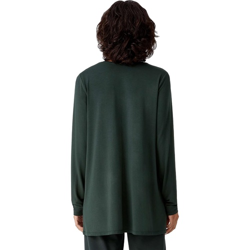  Eileen Fisher Crew Neck Tunic in Fine Stretch Jersey