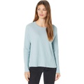 Eileen Fisher Crew Neck Raglan Top in Cozy Tencel Cotton Waffle