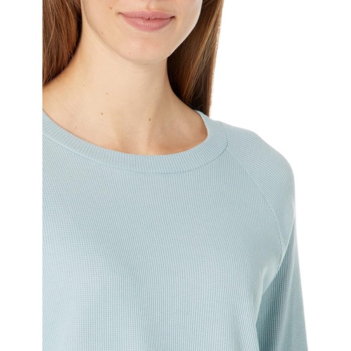  Eileen Fisher Crew Neck Raglan Top in Cozy Tencel Cotton Waffle