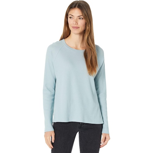  Eileen Fisher Crew Neck Raglan Top in Cozy Tencel Cotton Waffle