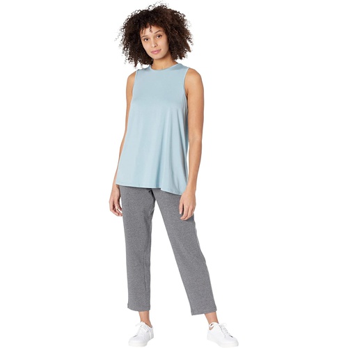  Eileen Fisher Crew Neck Long Shell in Fine Stretch Jersey Knit