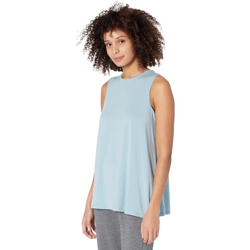  Eileen Fisher Crew Neck Long Shell in Fine Stretch Jersey Knit