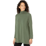 Eileen Fisher Scrunch Neck Tunic in Fine Stretch Jersey Knit