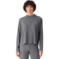 Eileen Fisher Mock Neck Box Top in Cozy Tencel Cotton Waffle