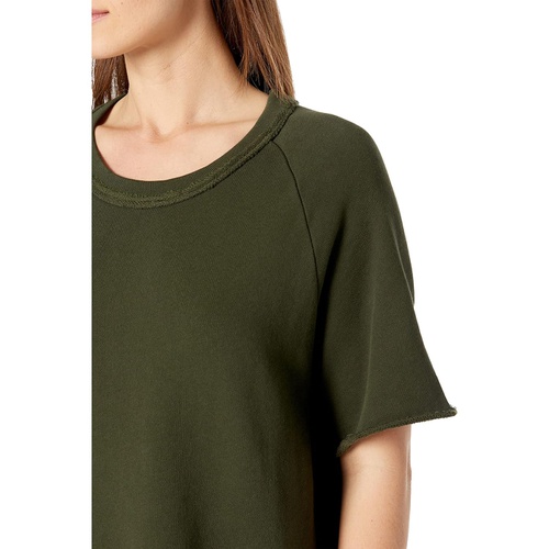  Eileen Fisher Petite Crew Neck Dress In Organic Cotton French Terry