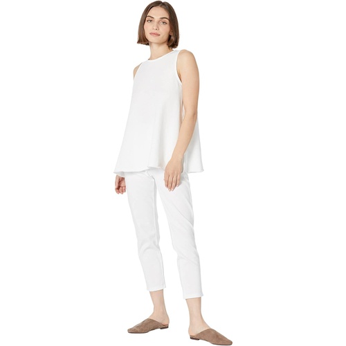  Eileen Fisher Petite Crew Neck Tunic in Lightweight Organic Cotton Terry