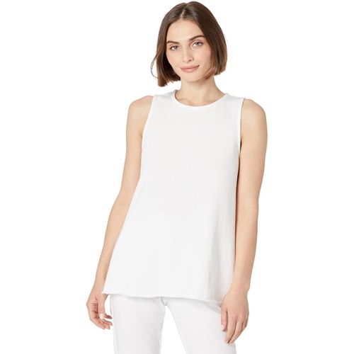  Eileen Fisher Petite Crew Neck Tunic in Lightweight Organic Cotton Terry