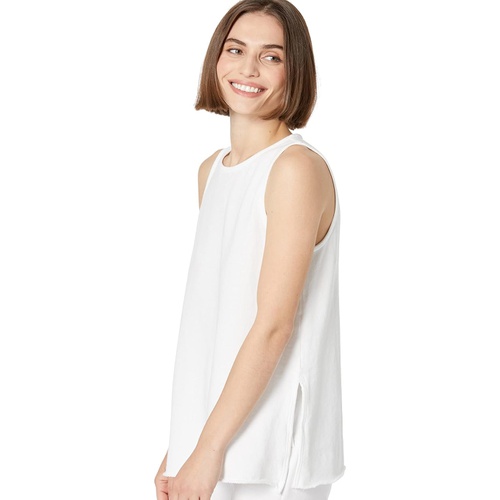  Eileen Fisher Petite Crew Neck Tunic in Lightweight Organic Cotton Terry